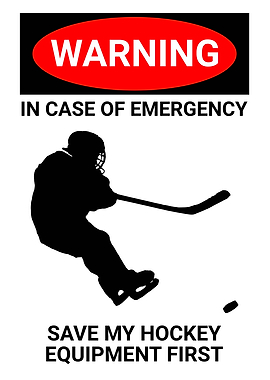 Warning Emergency Hockey