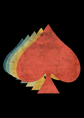 Poker Spades Symbol Retro