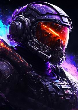 Helmet Soldier In Space