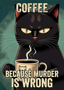Cat Coffee Funny