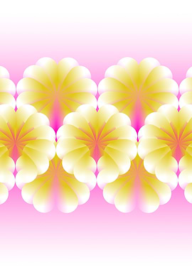 Yellow pink spring flowers