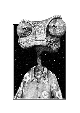 Chameleon Pen Art