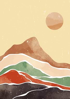 Abstract Mountain art