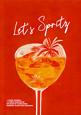 Lets Spritz Cocktail Art