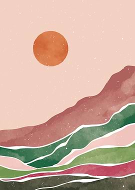 Abstract Mountain art