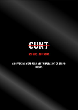 Cunt dictionary poster
