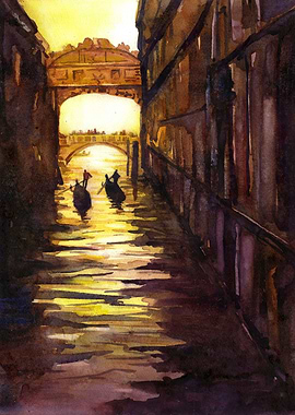 Bridge Sighs Venice Italy