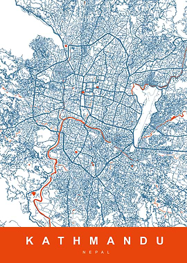 Map KATHMANDU NEPAL