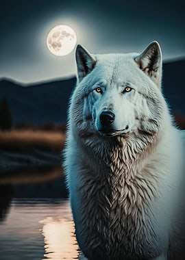 White Wolf and The Moon