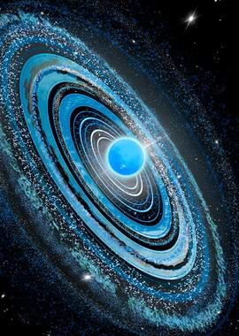 Small blue planet rings