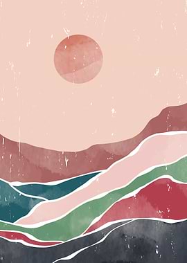 Abstract Mountain art