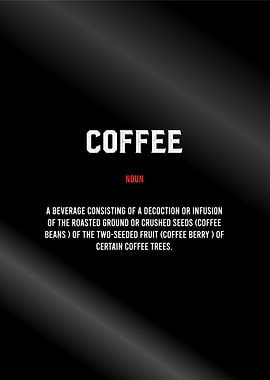 coffee dictionary poster