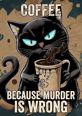 Black Cat Coffee Funny