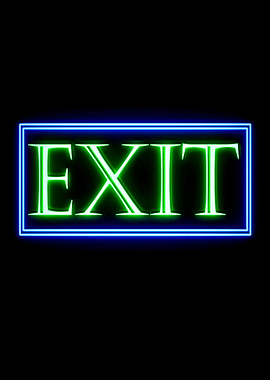 Exit neon sign
