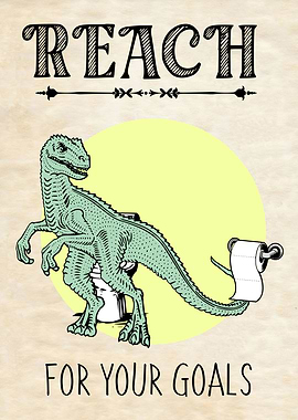 FUNNY BATHROOM RAPTOR