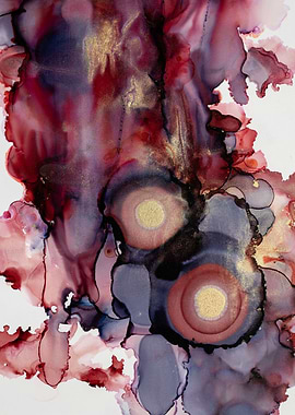 Black and burgundy ink