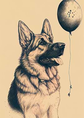 German Shepherd Balloon