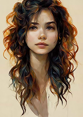 Girl with messy hair