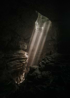 Light in a cave