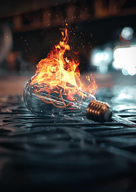 Burning Light Bulb