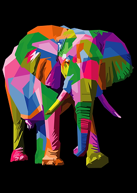 colorful elephant vector
