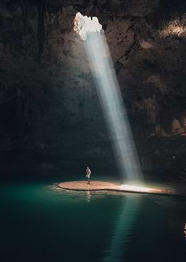 Light Beam Underground