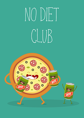 No Diet Club Pizza Beer