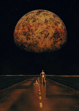 Night Moon 3D Surrealism