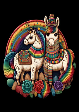 Unicorn Morphed With Llama