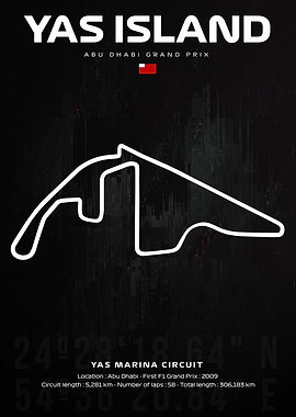 F1 Yas Island circuit map