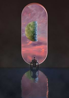 Looking Planet 3D Surreal