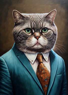 Cat in a suit