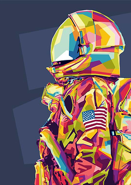 Astronaut in WPAP style