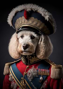 Dog in Military Uniform