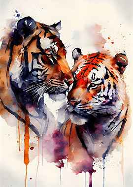 Romantic Tiger Couple