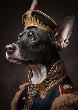 Dog in Military Uniform