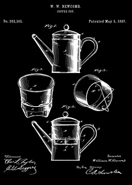 Coffee pot patent 1887