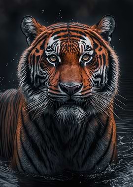 Tiger stand in the River