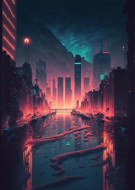 Dystopian Neon Urban Vibes