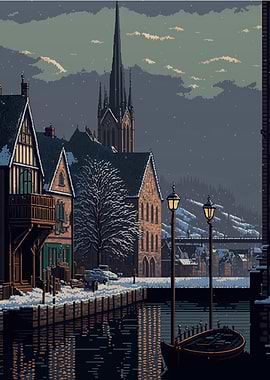 Trondheim Pixel art