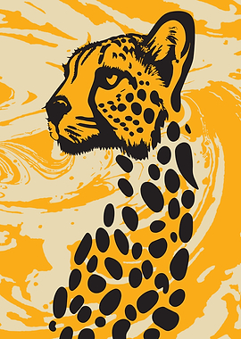 Cheetah Portrait Drawing