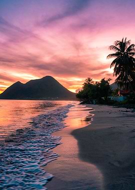 Sunset at Diamant