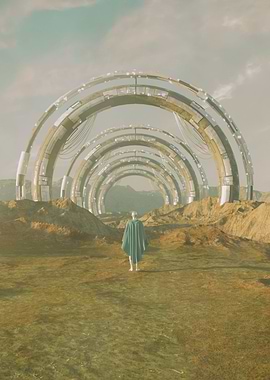 Scifi Mountain Riged 3D