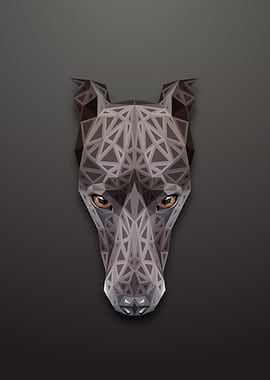 Doberman Pinscher Lowpoly
