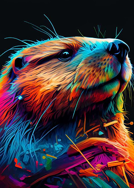 Beaver Colorful