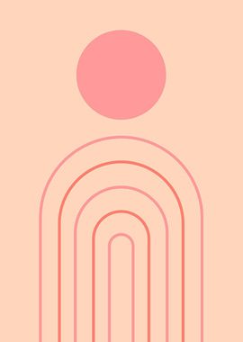 Retro Pink Modern Arch