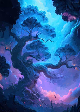 Fantasy forest tree