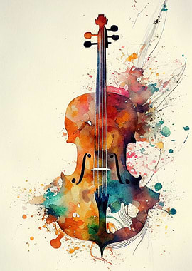 Violin Watercolor
