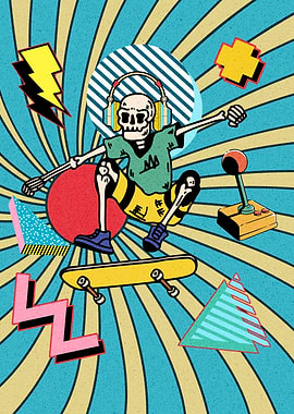 SKELETON SKATE COLORFUL