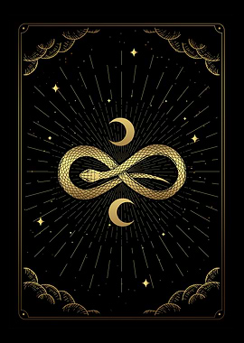 Tarot endless moon snake